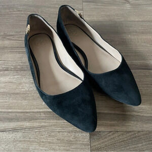 Tory Burch Black Suede Elizabeth pointy toe flats Sz  7